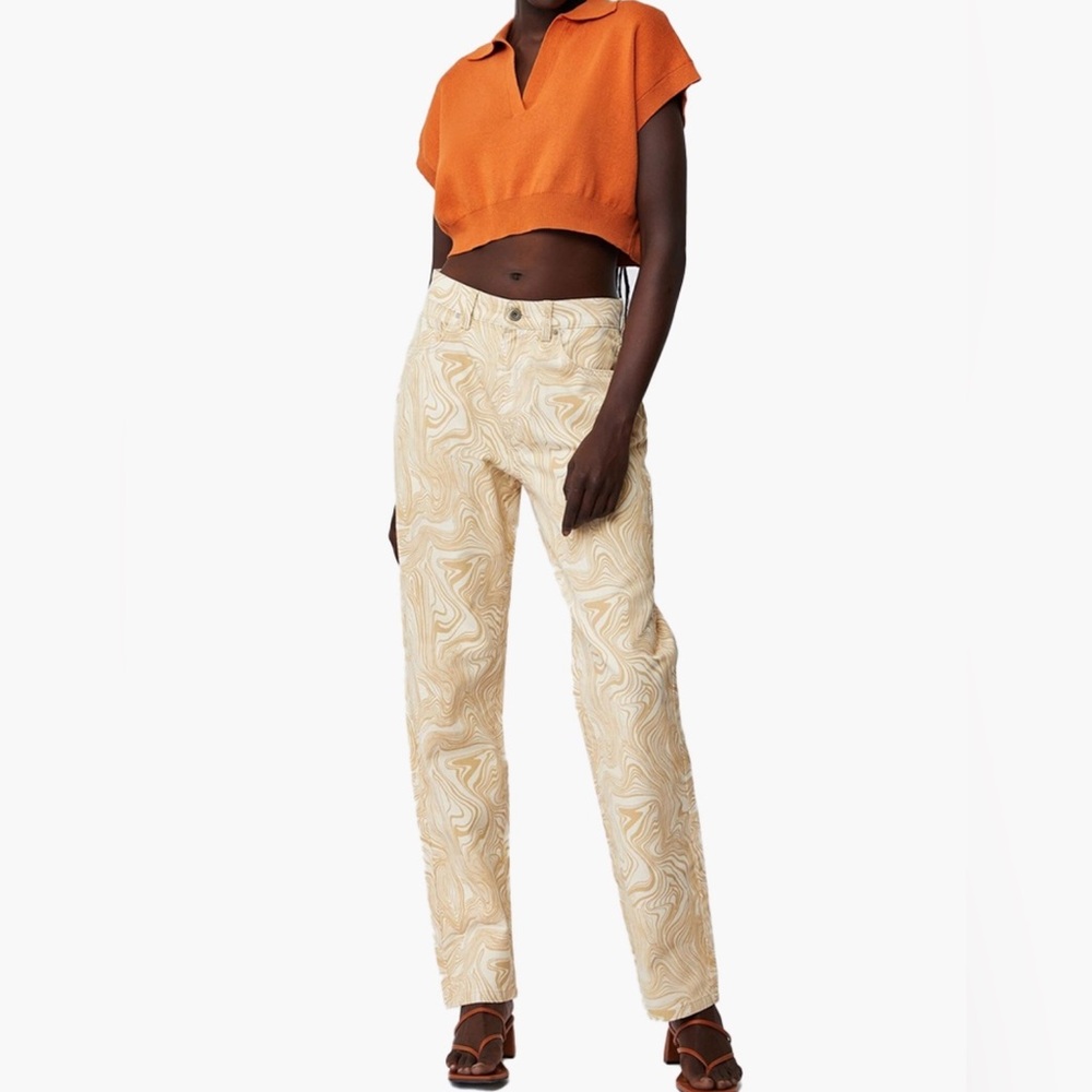 COTTON:ON Long Straight Leg Swirl Groovy Jeans.